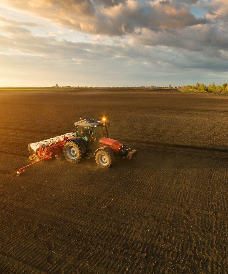 Grower planting crops